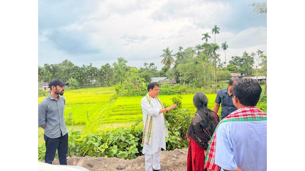 Minister Tink Roy visited Goldarpur  Mahadebbari area  on 16/08/2026 under his constituency  53- Chandipur various development works along with DM, Unakoti and other officials.