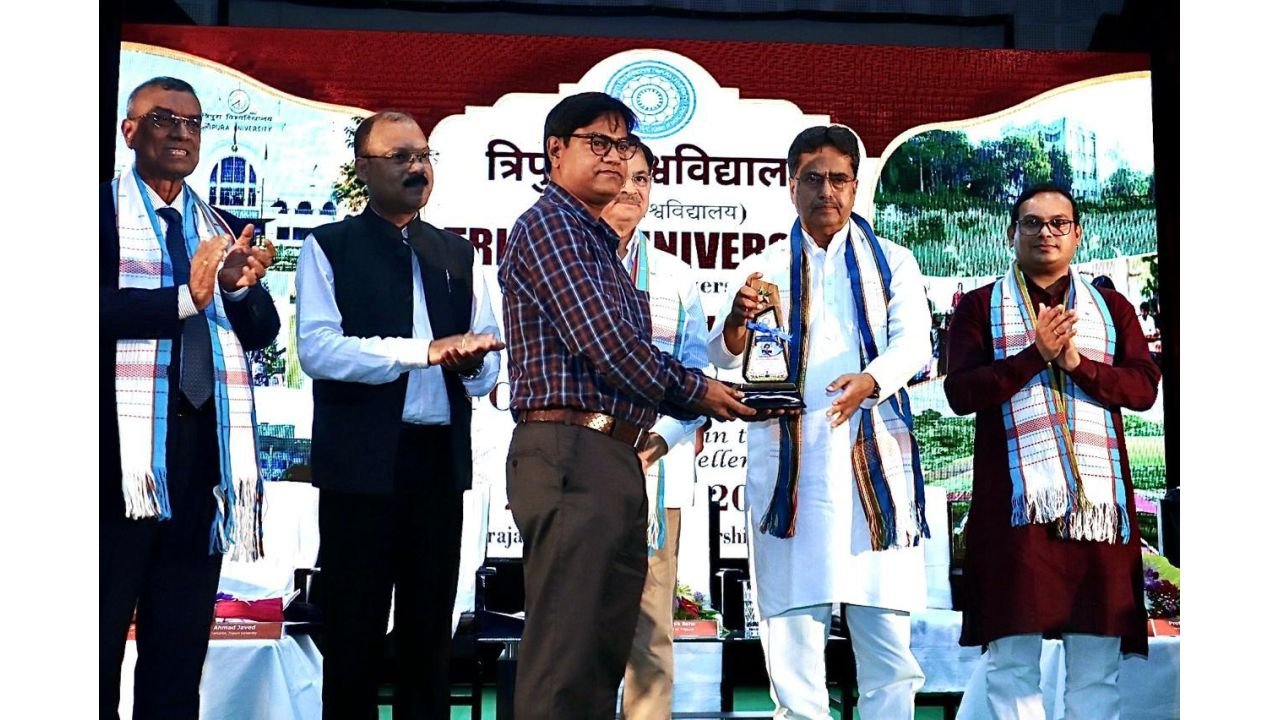 Tripura University Honours Dr. Pratap Chandra Acharya with Dual Awards for Research Excellence