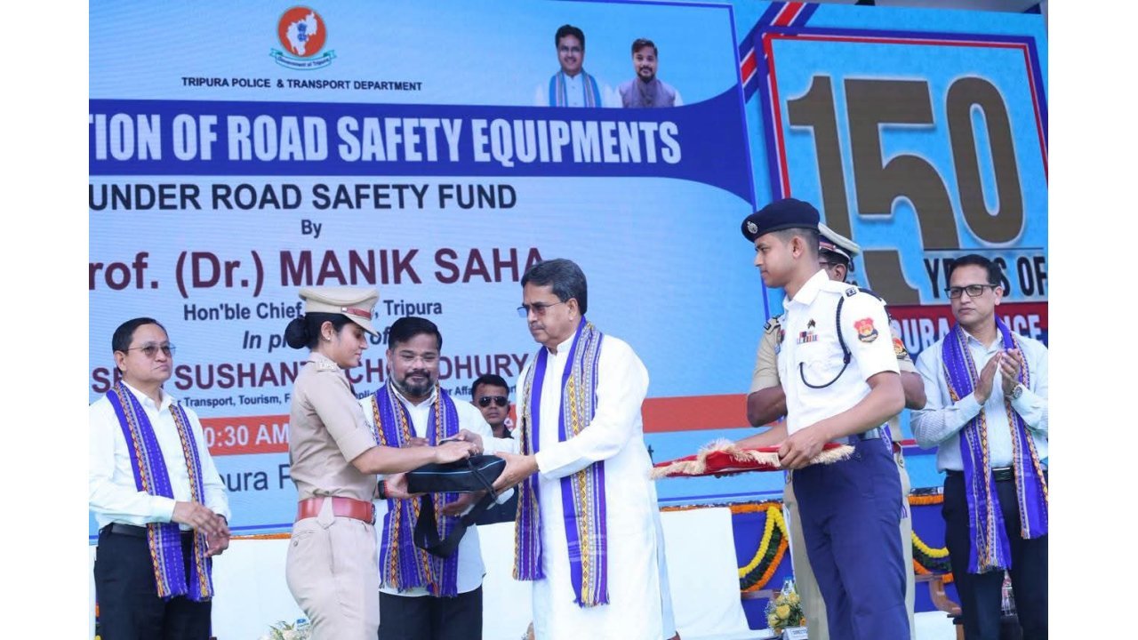 Road Safety Equipment Distribution Programme Held in Agartala