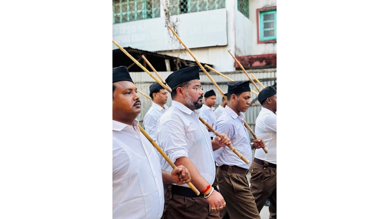RSS Organises Path Sanchalan in Agartala, Minister Participates