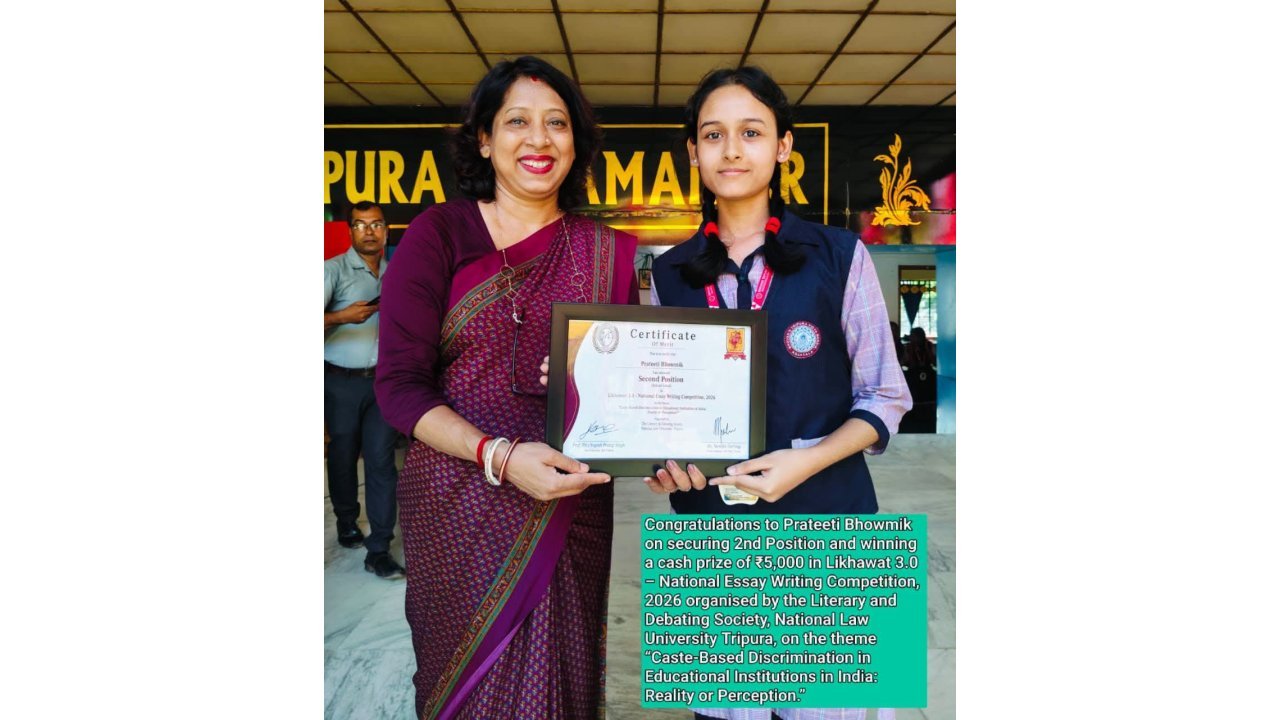 Tripura Bhaban’s Vidyamandir Student Excels at National Level
